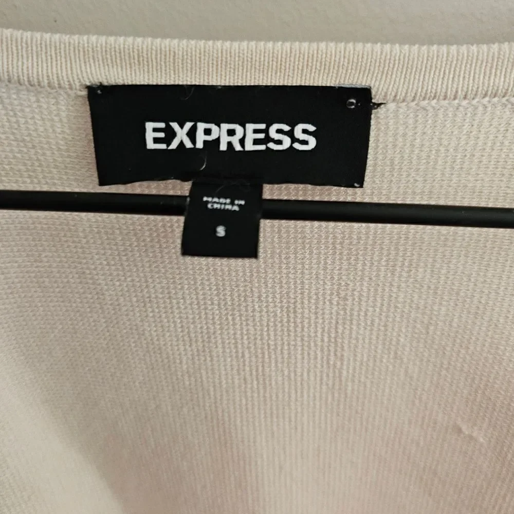Express Cream Puff Sleeve Size Small Mini Dress - Picture 5 of 8